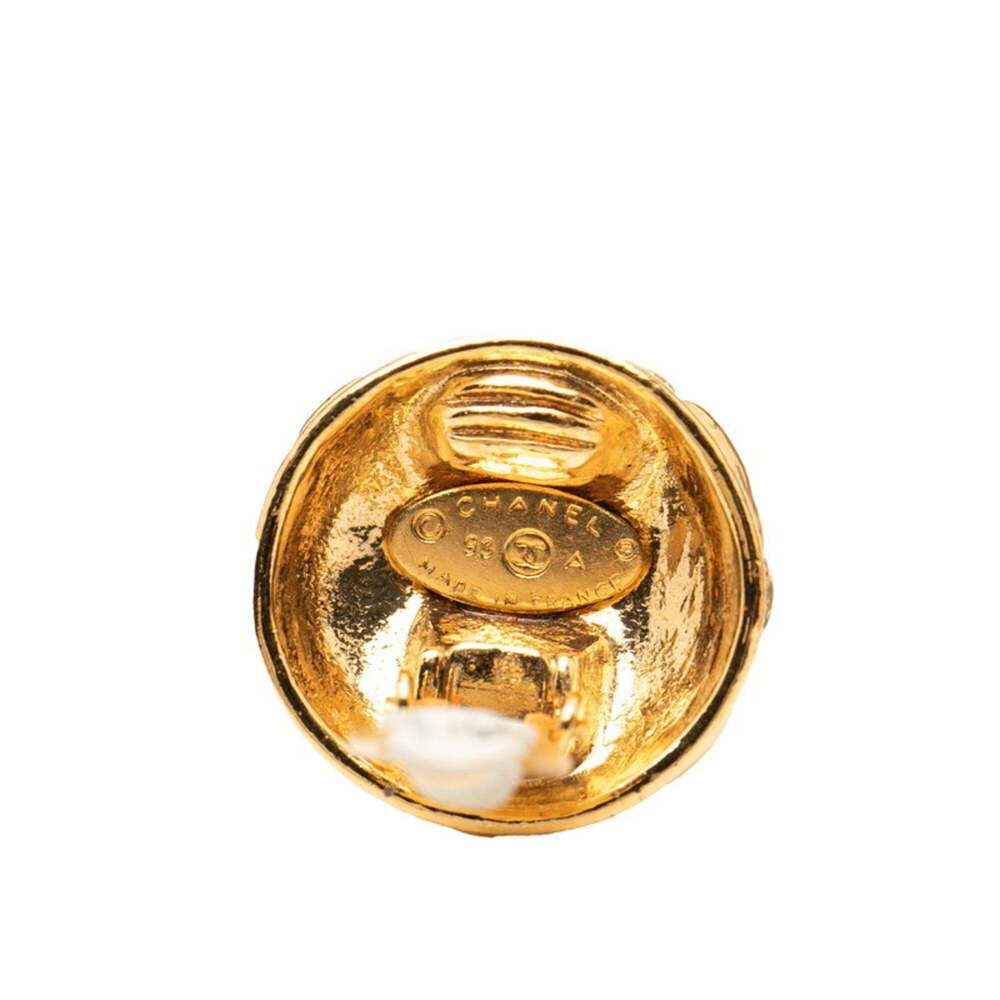 CHANEL Vintage Gold Logo Earrings - Picture 3 of 3